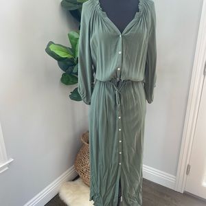 Olive Green Gap Maxi Dress XL